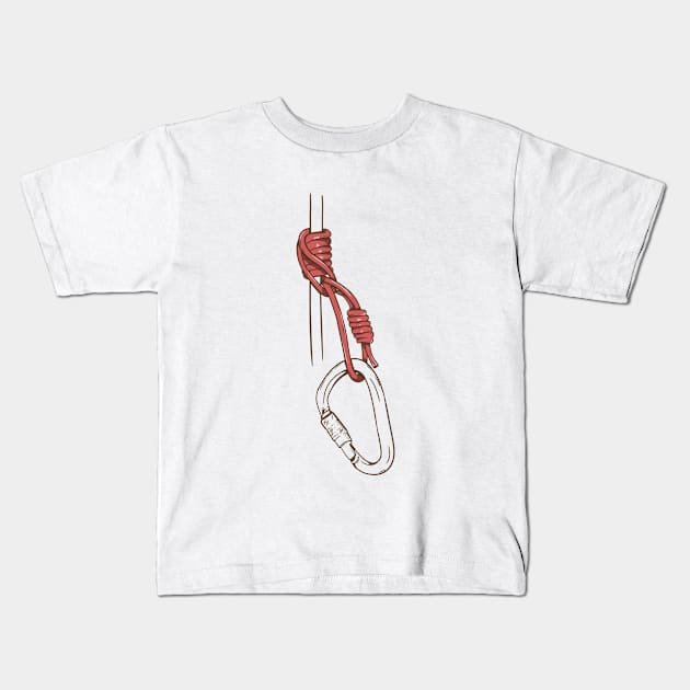 Klemheist Prusik Knot Kids T-Shirt by mailboxdisco